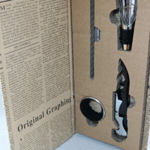 Set de Accesorios de Vino con Periódico Personalizable