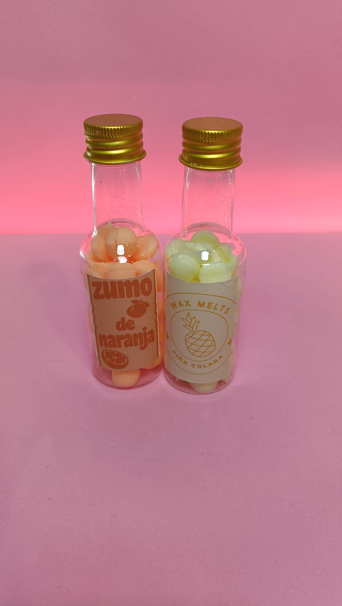 Wax Melts; Botellitas Naranja y Piña Colada