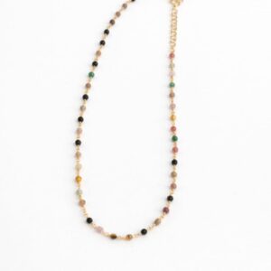 Collar de piedras con baño de oro