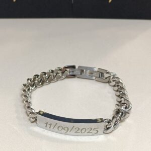 Esclava de acero grabable por una cara