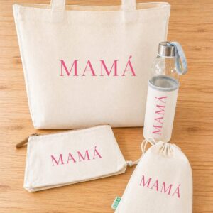 Conjunto algodón + botella personalizado